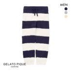 ジェラートピケ オム メンズ ジェラート2ボーダーロングパンツ ジェラピケ パジャマ ルームウェア gelato pique HOMME