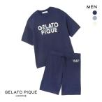 ジェラートピケ オム メンズ スムーズィーliteロゴセットアップ ジェラピケ パジャマ GELATO PIQUE HOMME