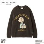 ジェラートピケ オム メンズ PEANUTS オリジナルアートジャガードプルオーバー ジェラピケ gelato pique スヌーピー HOMME