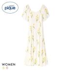 ジェラートピケ レディース チューリップ柄カップインワンピース カップ付き パッド付き ジェラピケ パジャマ ルームウェア gelato pique