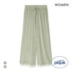 ジェラートピケ レディース MUCHA ベロア×レースロングパンツ ジェラピケ ミュシャ パジャマ ルームウェア gelato pique