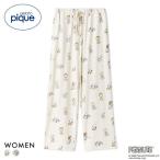 ジェラートピケ レディース PEANUTS オリジナルアート総柄ロングパンツ ジェラピケ パジャマ ルームウェア スヌーピー gelato pique