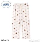 ジェラートピケ レディース シュタイフ 総柄ロングパンツ ジェラピケ パジャマ ルームウェア gelato pique Steiff