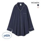 ジェラートピケ gelato pique レディース パイピングロングシャツ ジェラピケ パジャマ ルームウェア