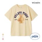 ジェラートピケ レディース スポーティーベアワンポイントTシャツ ジェラピケ パジャマ ルームウェア gelato pique
