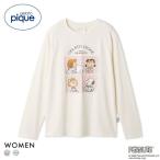 ジェラートピケ レディース PEANUTS オリジナルアートワンポイントロングTシャツ ジェラピケ ルームウェア スヌーピー gelato pique