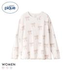 ジェラートピケ レディース リボン柄ロンT ジェラピケ パジャマ ルームウェア gelato pique