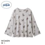 ジェラートピケ レディース プードル柄ロンT ジェラピケ パジャマ ルームウェア gelato pique