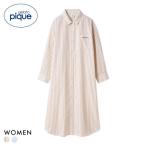 ジェラートピケ レディース ストライプシャツワンピース ジェラピケ パジャマ ルームウェア gelato pique