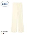 ジェラートピケ レディース フェザー柄編みロングパンツ ジェラピケ パジャマ ルームウェア gelato pique