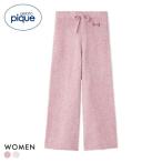 ジェラートピケ レディース メランジロゴ刺繍ロングパンツ ジェラピケ パジャマ gelato pique