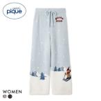 ジェラートピケ レディース HOLIDAY スキーベアジャガードロングパンツ ジェラピケ パジャマ ルームウェア