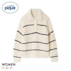 ショッピングジェラートピケ ジェラートピケ レディース ジェラートボーダーポロ衿プルオーバー ジェラピケ パジャマ ルームウェア gelato pique