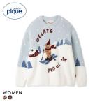 ジェラートピケ レディース HOLIDAY スキーベアジャガードプルオーバー ジェラピケ パジャマ ルームウェア