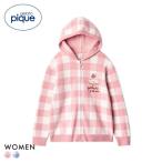 ジェラートピケ レディース エアリーモコギンガムチェック柄パーカ ジェラピケ パジャマ gelato pique