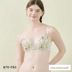 ウンナナクール 脇スッキリ さあ、わたし MADE WITH LIBERTY FABRIC レース 3/4カップブラジャー une nana cool 大きいサイズ