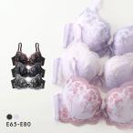 ニッセンとトリンプ共同企画 フラワーレースブラジャー3枚組 E
