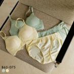 アモスタイル AMST1525 らくふわ ノンワイヤー ブラセット ブラジャー ショーツ セット BCD STYLE LGR YE