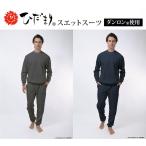 紳士スエットスーツ ひだまり 紳士用 スエットスーツ 上下セット チャコールグレー/ネイビー 日本製