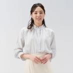 【公式】東京シャツ 【Pitta Re_)】 カジュアルシャツ キャンディースリーブブラウス 長袖 ライトグリーン レディース