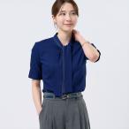 東京シャツ配色ボウタイブラウス五分...