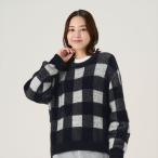 【公式】東京シャツ 【Pitta Re_)】 ジャカードニットプルオーバー チェック レディース