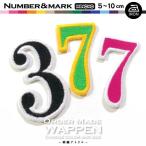 総刺繍 数字＆記号（明朝体／5〜10cm）１文字 アイロン ワッペン　色・サイズが選べる ORDER MADE WAPPEN（オーダーメイドワッペン）！