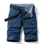 ハーフパンツメンズ無地ウォッシュ加...