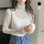 ブラウスレディース総レースカットソ...