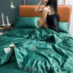 肌ふとんダブル無地掛布団シルク夏が...