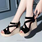 厚底 サンダル アンクルストラップ ウエッジソール ウェッジ レディース ベージュ 歩きやすい 旅行 ライブ 軽量 疲れない ウェッジソール ウエッジサンダル