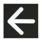  акрил матовый черный plate ACMB-027 клейкая лента есть 40mm угол HCP стрела печать левый 