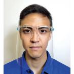 10セット入り（1セット＝フレーム1個＋シールド3枚）　メガネ型フェイスシールドGL　GL-05 　透明シールド  曇り止め加工