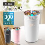 加湿器 超音波式 大容量 卓上 コンパクト ナノミスト 噴霧 省エネ おしゃれ 乾燥対策 USB充電式 LEDライト付 300ML 静音 車載 部屋 オフィス デスク