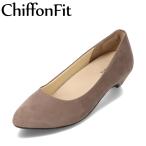シフォンフィット ChiffonFit CF-1100 レディース ラウンドトゥパンプス ローヒール かかとパッド付き オーク SALE