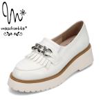  форель che ta толщина низ повседневная обувь KK9324 женский Loafer повседневная обувь металлик бахрома цепь простой белый . покупка 