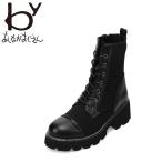 ショッピングニットブーツ バイアシナガオジサン 厚底ニットブーツ 8710627 レディース ブーツ ショート ミッドカット ニット レースアップ 厚底 異素材 ブラック 爆買