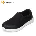 スリッポン スニーカー メンズ 通気性 幅広 3E 疲れにくい 着脱簡単 運動 ウォーキング 散歩 ブラック ランタシア RT-7710M 爆買