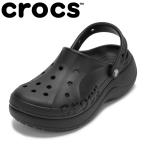 クロックス Baya Platform Clog 208186.W レディース サンダル ルームシューズ スリッパ つっかけ 軽量 ブラック