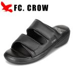 エフシークロウ FC.CROW FLH5867 レディース サンダル スリッパ ルームシューズ マジックテープ シンプル スタイリッシュ ブラック 爆買