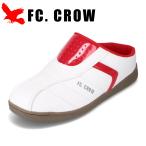 ショッピングCROW エフシークロウ FC.CROW FMH1623 メンズ サンダル クロッグサンダル 軽量 サボ スリッポン 履きやすい かかとなし ホワイト×レッド