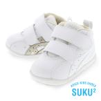 アシックス スクスク アミュレファースト SL ベビー シューズ ASICS SUKU2 1144A223 100 ホワイト/102 ホワイト・ゴールド 星柄 11.5cm〜13.5cm