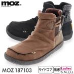 モズ moz sweden レディース カジュアル ブーツ ハイカット ウィンター シューズ サイドゴア 防寒 あったか スエード調 グレンチェック MOZ 187103 S M L LL