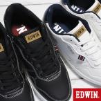 エドウィン スニーカー メンズ EDW-7025 ホワイト ブラック 白 黒 軽量 軽い カジュアル シューズ EDWIN