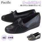 スリッポン レディース オペラシューズ 靴 Pacific 381 パシフィック リボン 幅広 外反母趾 4E EEEE 防滑 日本製 ミセス シニア おばあちゃん らくちん