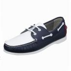 リーガル 靴 メンズ REGAL 55TR-AF ホワイトトリコロール 本革シュリンクレザー デッキシューズ