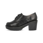 LSMR レスモア レディース レースアップタンクヒールシューズ 421008 ブラック