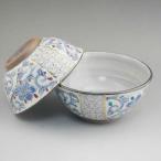 京焼 清水焼 三島唐草夫婦茶碗　喜信