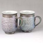 京焼   清水焼 南蛮三島詰ペアマグカップ　敏也
