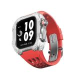 ショッピングキラキラ アップルウォッチ Apple Watch バンド メンズ ケース  一体型  カバー  高級 人気 おしゃれ キラキラ series9 8 7 6 SE 5 4用 44mm 45mm用 シリコン
